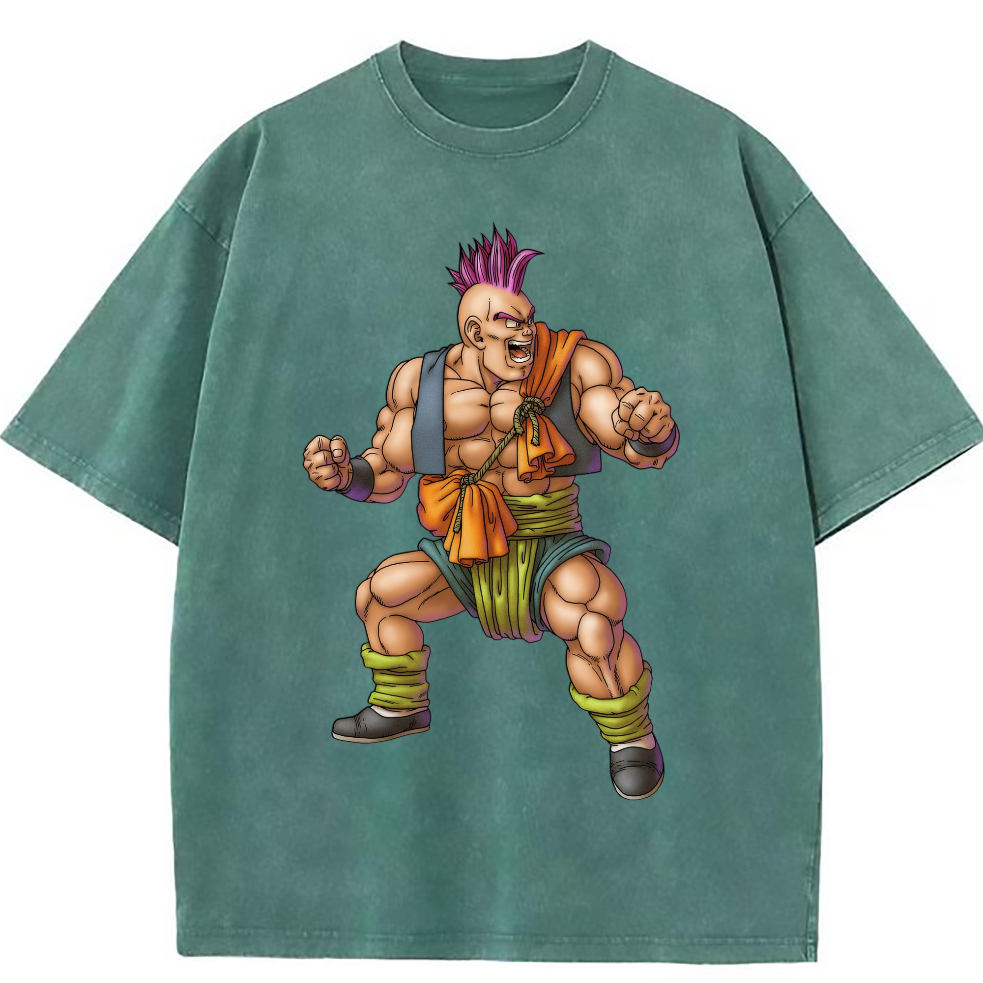 （画像用） ドラゴンクエスト Doragon Kuesuto Dragon Quest 綿100% ヴィンテージ風 半袖Tシャツ（フロントプリント）